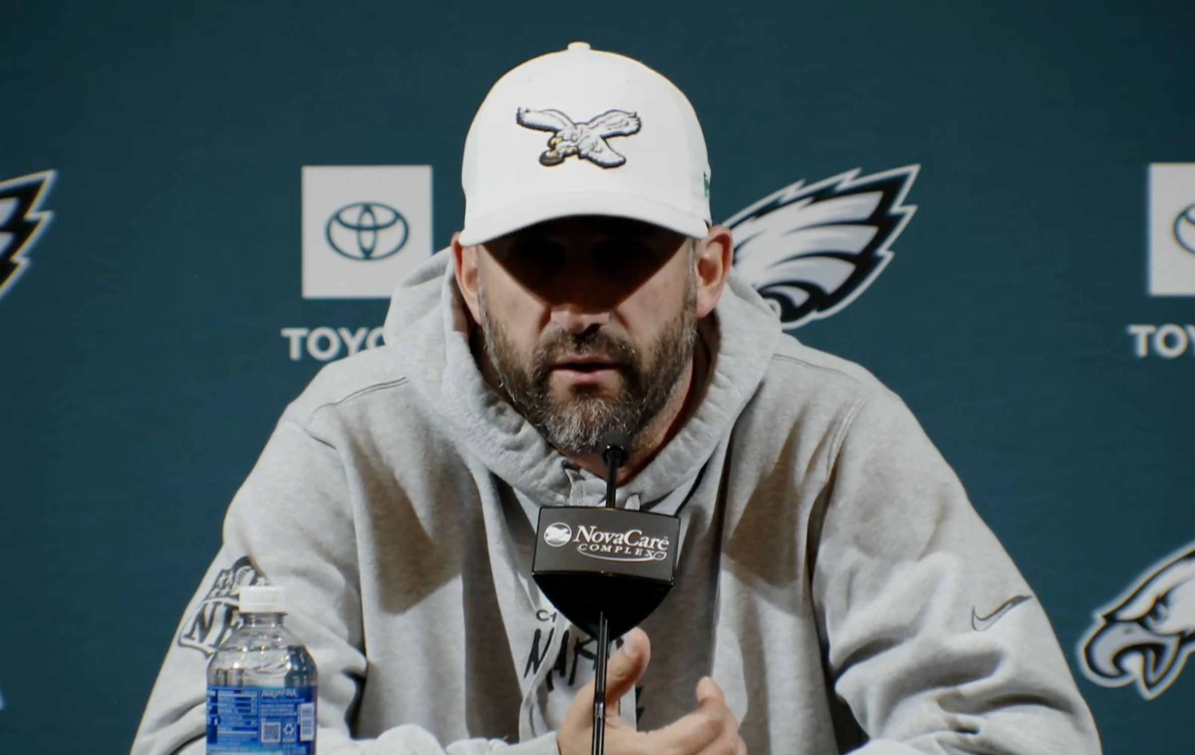 Philadelphia Eagles head coach Nick Sirianni speaks to media ahead of Week 4 matchup vs Tampa Bay Buccaneers.